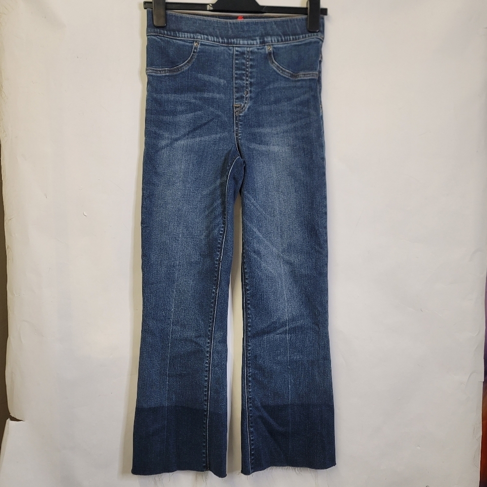 Spanx high rise flare Raw hem  Jeans